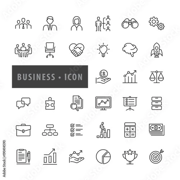 Fototapeta Business Finance icons set, vector
