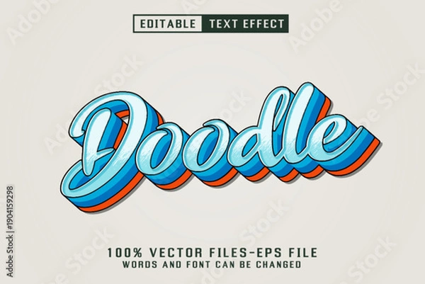 Obraz Doodle Editable Text Effect
