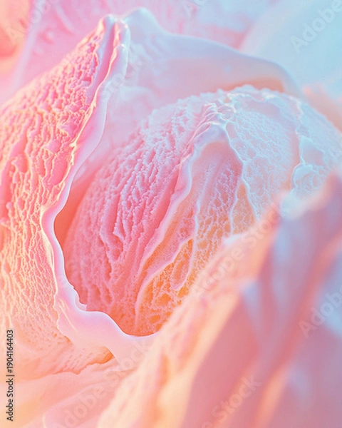 Obraz ストロベリーアイスクリームの背景