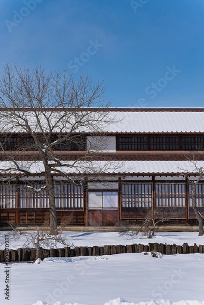 Obraz 会津藩校の雪景色