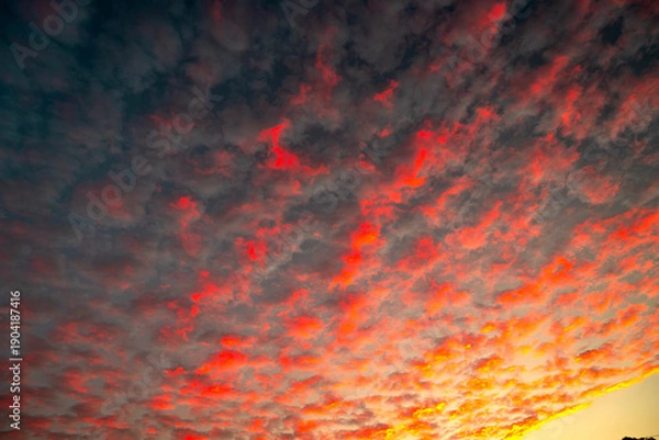 Obraz red sky grunge background