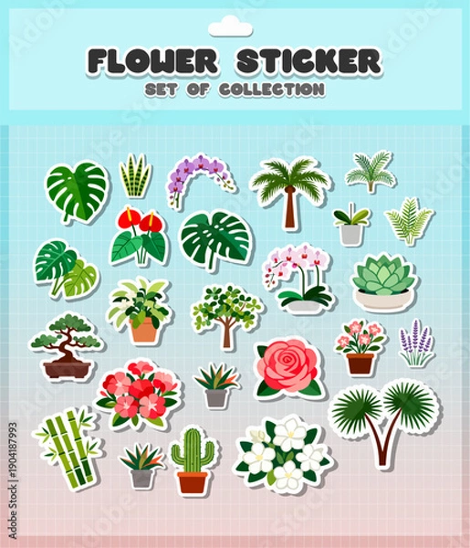 Obraz Set of Flower decorative elements