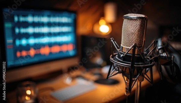 Obraz Professional Recording Studio Microphone Setup.