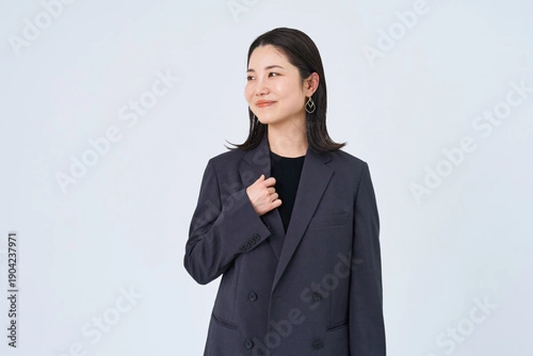Obraz ジャケットスタイルの若いビジネスウーマン