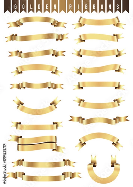 Obraz 金色のリボン色々