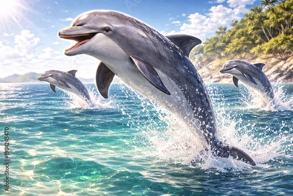 Obraz 動物-バンドウイルカ