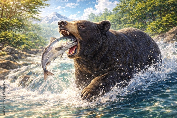 Obraz 動物-アメリカクロクマ