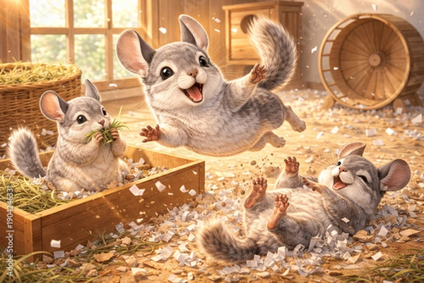 Obraz 動物-チンチラ