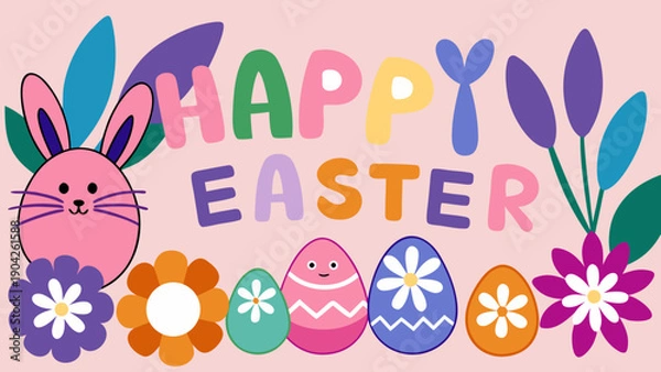 Obraz easter card with bunny