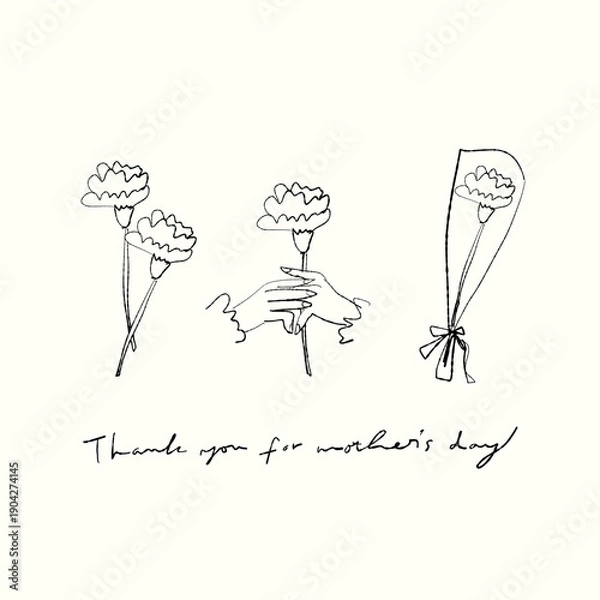 Obraz 22022306 母の日 イラスト