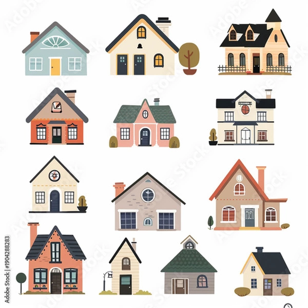 Obraz 家のイラストセット