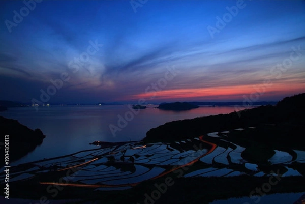 Obraz 棚田のある景色