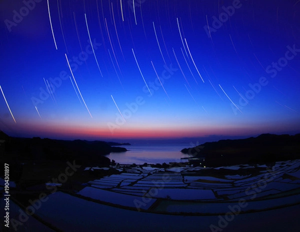 Obraz 棚田のある景色