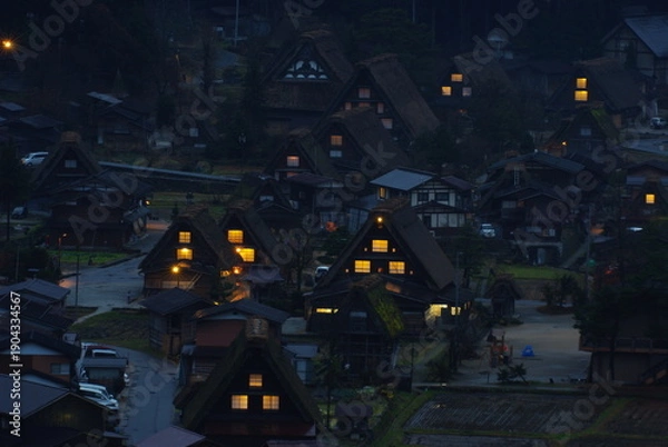 Obraz 白川郷の風景