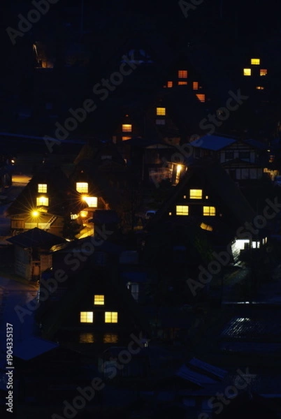 Obraz 白川郷の風景