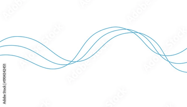 Fototapeta abstract blue wave lines background 