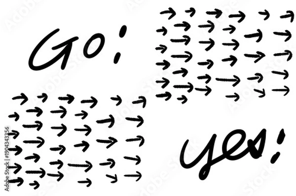 Obraz 勢いよく行く！　矢印セット