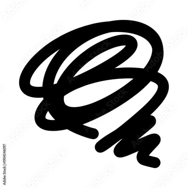 Obraz もやもや・悩む・くしゃくしゃ・ぐるぐるマーク