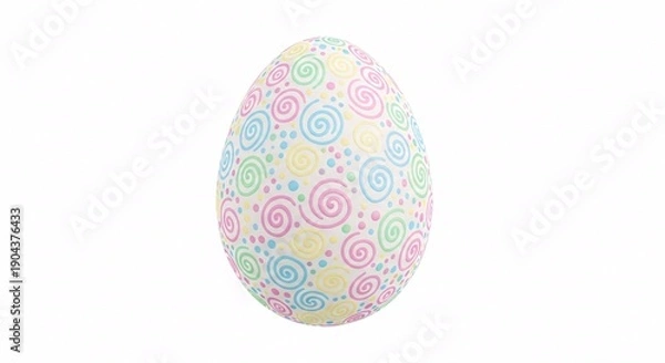 Obraz Decorated Easter Egg Isolated on Clean Background