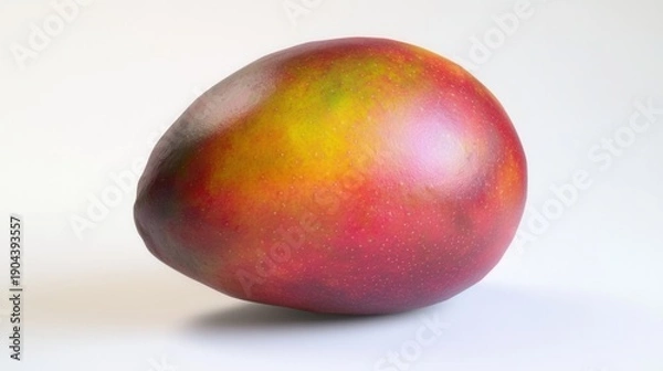 Obraz A single ripe mango isolated on a clean white background