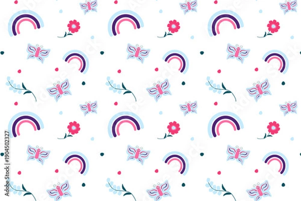 Fototapeta seamless pattern rainbow