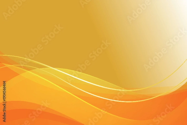 Obraz Abstract orange wave background with flowing lines and warm gradient design