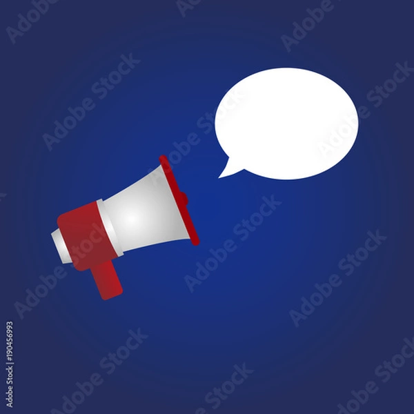 Obraz megaphone with speech balloon