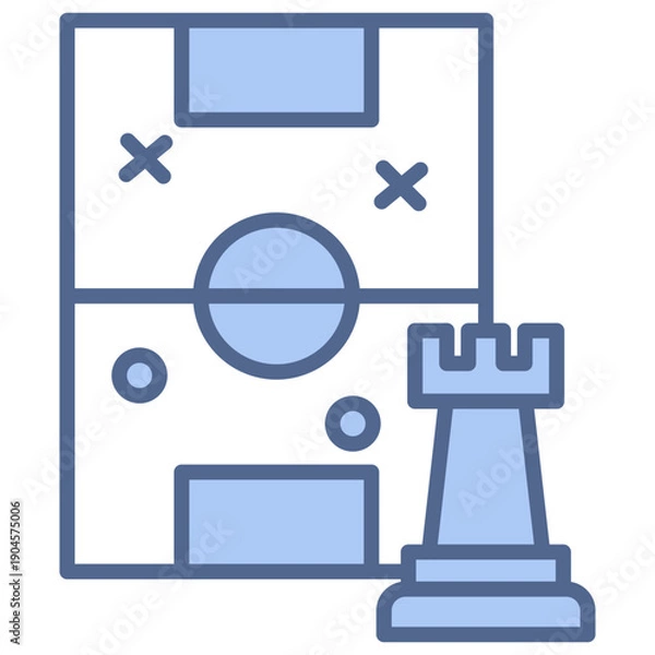 Fototapeta tactics blue icon