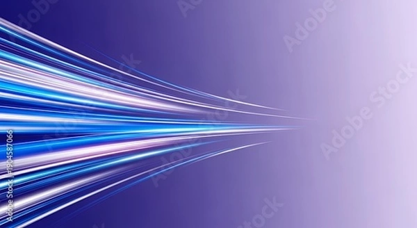 Fototapeta Dynamic Light Trails on Purple Background