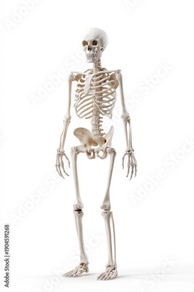 Obraz The human skeleton on a white background