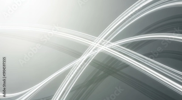 Fototapeta Abstract Light Trails on Gray Background