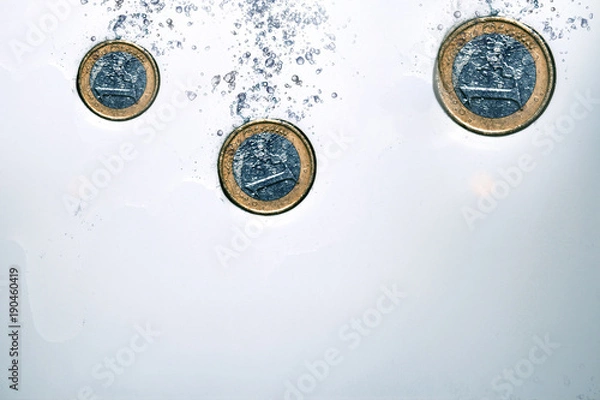 Obraz Ice and Water Euro (€) coin