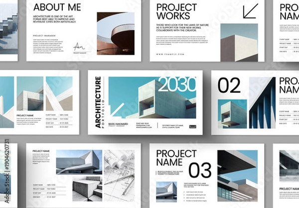 Obraz Minimal Architecture Portfolio Presentation Design Template