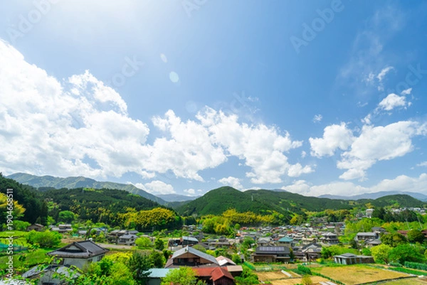 Obraz 山梨県・身延町風景
