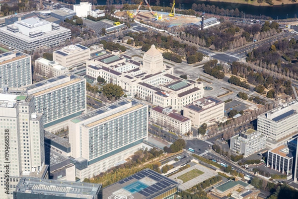 Obraz 国会議事堂付近を空撮