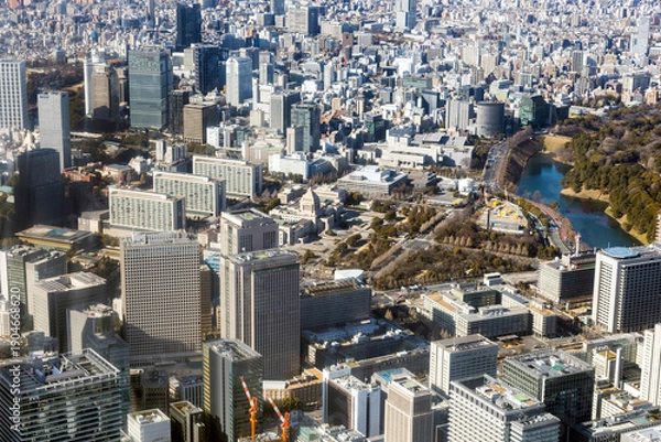 Obraz 霞が関と国会議事堂付近を空撮