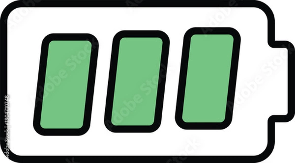 Obraz Fully charged battery with green bars