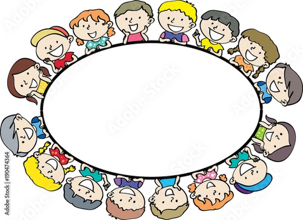 Obraz kids with background