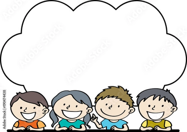 Obraz kids with background