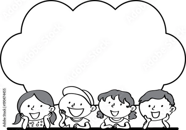 Obraz kids with background