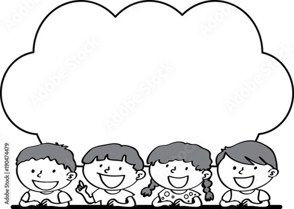 Obraz kids with background