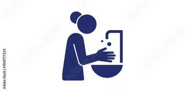 Fototapeta Washing hands icon Vector .