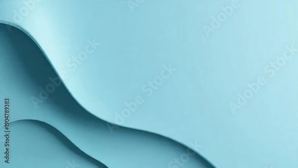 Obraz Abstract Teal Curve Design