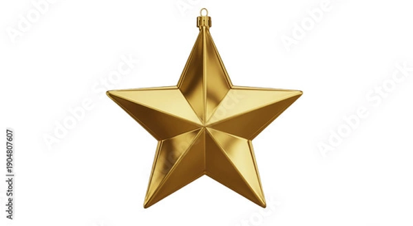 Obraz Golden star with a hanging loop
