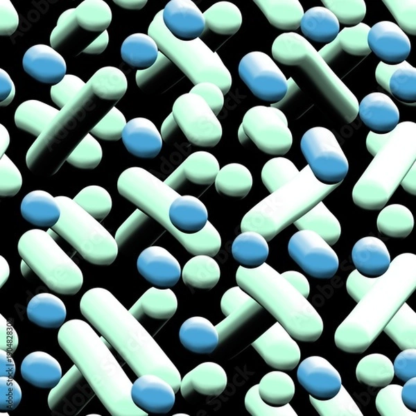 Obraz blue pills background