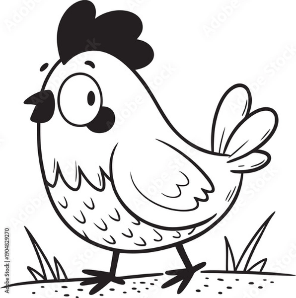 Obraz hen with a chicken