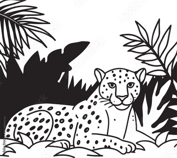 Obraz wild animals in jungle