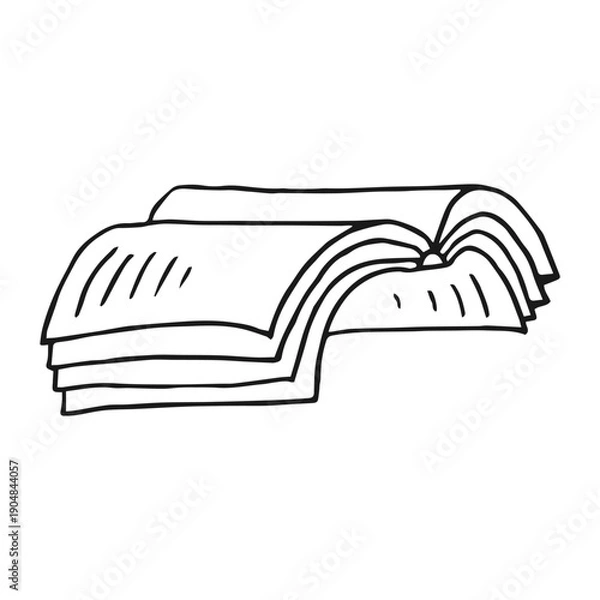 Obraz Hand drawn opening book icon.