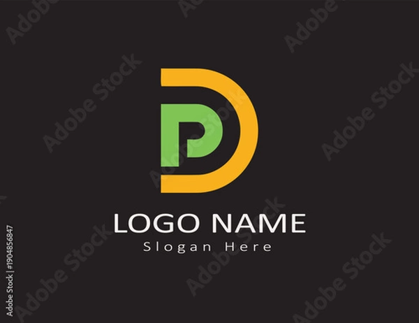 Fototapeta Gradient Wordmark Typography