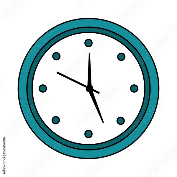 Fototapeta wall clock icon image vector illustration design 